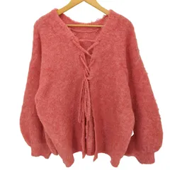 ユーズドフルギ USED古着 mideal 2way mix color lace up cardigan ミックスカラー レースアップ カーディガン レディース FREE 