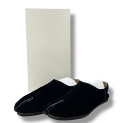 MAISON MARGIELA ベロア スリッポン タビ シューズ サイズ42 ネイビー