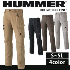売り切り　HUMMERストレッチ3Dカーゴパンツ　ネイビー　Lサイズ