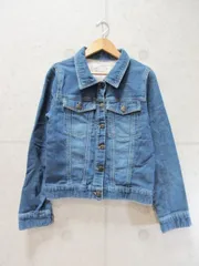 Bou Jeloud ブージュルード ストレッチ デニムジャケット 長袖 無地 ブルー 36サイズのサムネイル