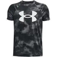 【新品】【ジュニアサイズ】UNDER　ARMOUR（アンダー アーマー）31テック ビッグロゴ プリント ジュニア Tシャツ ボーイズ ティーシャツ ユニセックス ブラック×ホワイト 1363278-007