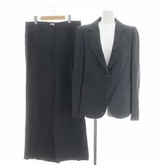 アルマーニ コレツィオーニ ARMANI COLLEZIONI スーツ セットアップ 上下 テーラードジャケット 1B 総裏地 ワイドパンツ スラックス 総柄 42 44 グレー /ES ■OSのサムネイル