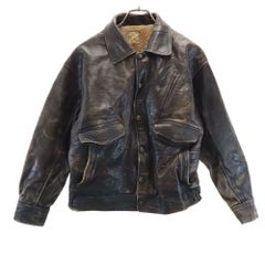 ヴィンテージ 60s 70s レザージャケット 大 ダークブラウン VINTAGE メンズ