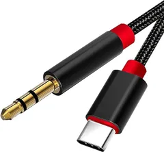【在庫処分】ALLVD AUX USB Type C 変換ケーブル 3.5mm オスオス チップ搭載 HiFi音質 ナイロン編み usb c to aux ケーブル タイプc ステレオケーブル USB-C機器/ヘッドホン/ホームステレオ/カーステレオ/