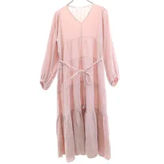 SNIDEL HOME スナイデルホーム 長袖 ティアード ワンピース F ピンク系 SHFO211020 レディース 古着