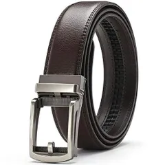 【迅速発送】mark ベルト メンズ 本革 穴なし 牛革 レザー カジュアル レディース ビジネス スーツ オートロック 長め ゴルフ プレゼント 学生 ウエスト最大115cm対応 7色展開