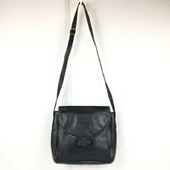 90s/Vintage★BURBERRYS/バーバリー★レザー ショルダーバッグ　ダークネイビー/紺　内側チェック柄　訳特価 LEATHER BAG 　管NO.YB5-74<sale>