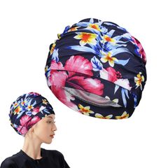 長髪短髪 プール帽子 スイミングキャップ プール帽子 水泳 キャップ 実用的 花柄 伸縮性良い おしゃれ プリーツ 水泳帽子 花柄 海水浴 水泳 YANYULI 温泉 男女兼用 大人用
