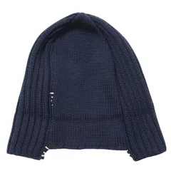新品 KIJIMA TAKAYUKI キジマタカユキ 23秋冬 パッチワーク ワッチ キャップ / PATCHWORK WATCH CAP ニット帽 ビーニー ウール ネイビー 紺 帽子 日本製【レディース】のサムネイル