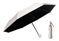 【 晴雨兼用 折りたたみ傘 】 日傘 UVカット 遮光 ワンタッチ自動開閉 補強付き8本骨 ブラック [ブラック]