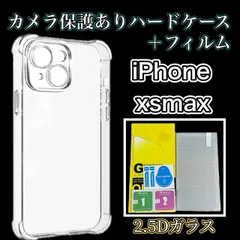 【iPhoneXsMax】 iPhone用カメラ保護付きハードクリアケース＆ガラスフィルムセット - スマホをしっかり守る、スタイリッシュな保護アイテム！