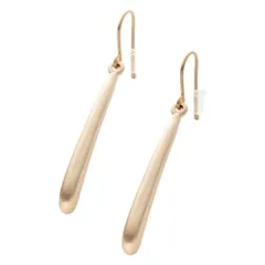 【ヴィンテージゴールド×ピアス】[Cream dot. クリームドット公式] ピアス レディース  フック 金属アレルギー ニッケルフリー 揺れる 大ぶり ヴィンテージ調 艶消し マット メタル ドロップ カーブ 大人 