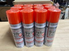 特価品　サンデーペイント　ラッカースプレー　380ｍｌ　オレンジレッド　12本　日本製