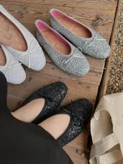 フラットシューズ グリッター きらめき 人気過剰 230 240 250