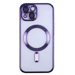 iPhone15 Plus ケース アイフォン15 プラス  メタリック カメラ レンズ カバー ケース 【Color】 パープル