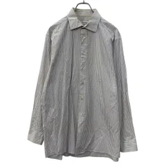 Calvin Klein 長袖 ストライプシャツ L パープル マルチカラー カルバンクライ ボタン レギュラーフィット ストライプ柄 春物 a710-6121