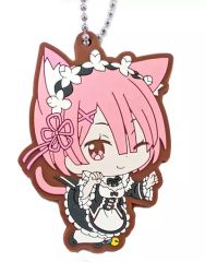 [중고] 키홀더·마스코트(캐릭터) 램(고양이 귀) 러버 마스코트 [가샤폰 복권 Re:제로부터 시작하는 이세계 생활 아소-와 렘 & 램 2] B상