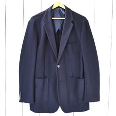 4TI058】トップバリュ TOPVALU コットン混 2つボタン シングル ジャケット XL ダークネイビー 袖口4つ釦 春秋冬対応 TVCM06C13022【中古】【メンズビジネス】202409