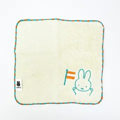 ミッフィー miffy ふわふわ刺繍ハンカチーフ (グリーン)