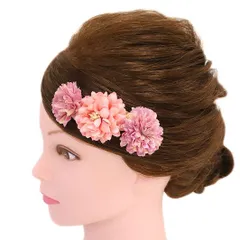 髪飾り 成人式 振袖 前撮り 袴 花 浴衣 夏祭り 花火大会 豪華3点セット ピンク 薄ピンク 薄紫 紫 小さい おしゃれ かわいい か No.9-4472