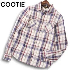 COOTIE クーティー  ヘンプ混★ 長袖 ワーク チェック シャツ Sz.S メンズ 日本製のサムネイル