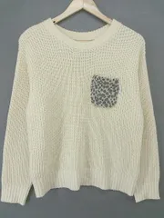 ◇ Sonny Label URBAN RESEARCH 豹柄 レオパード 長袖 ニット プルオーバー サイズF アイボリー系 レディース  【中古】 【1203070004155】