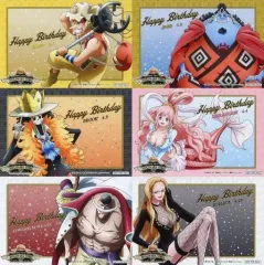 【中古】ポストカード 全6種セット バースデーカード 「ワンピース Character’s BIRTHDAY PARTY! -April-」 麦わらストア 対象商品購入特典