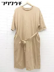 ◇ ◎ MILKFED. ミルクフェド チェック 切替 半袖 膝下丈 ワンピース サイズONE ベージュ マルチ レディース 【中古】 【1002802370670】のサムネイル