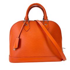 ルイヴィトン 2WAY レディース 肩掛け 斜め掛け ハンドバッグ ショルダーバッグ アルマPM LOUIS VUITTON M40623 エピレザー オレンジ シルバー金具【中古品】