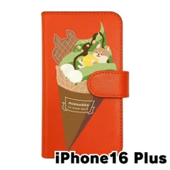 【新品未使用】 iPhone16 Plus アイフォン16プラス スマホケース 手帳型 (色：オレンジ×柄：柴犬アイス) moimoikka モイモイッカ 犬 動物 アニマル flip2-ip16plus-or-20116のサムネイル
