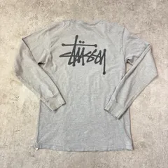 STUSSY ステューシー ロンT グレー 長袖 ロゴプリント メキシコ製 Mサイズ