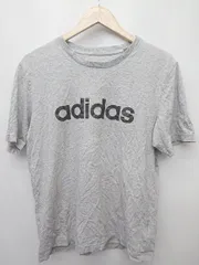 ◇ ⊂ adidas アディダス 半袖 Tシャツ カットソー サイズL グレー系 レディース メンズ P  【1407100015931】