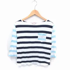 ブルックスブラザーズ BROOKS BROTHERS RedFleece Tシャツ カットソー ボーダー ボートネック 薄手 七分袖 XS ホワイト ブラック 白 黒 /TT24のサムネイル