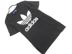 adidas originals アディダスオリジナルス ロゴ プリント Tシャツ sizeXO/黒 ■◆ メンズ