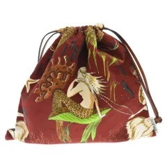 LOEWE (ロエベ) ×Paula Ibiza パウラズイビザ ドローストリングポーチ コットン マーメイド柄 マルチのサムネイル