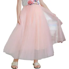 ☆ ピンク ☆ 130cm ☆ チュールスカート キッズ チュチュスカート フレアスカート チュールスカート キッズ 女の子 スカート ロングスカート ロング 子供服 子ども かわいい おしゃれ ボリューム ふわふわ 子ども用 ロング丈 オシャレ ゆったり
