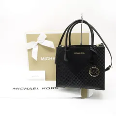 MICHAEL KORS マイケルコース MERCER ショッパートートクロスボディ パンチングデザインミニショルダーバッグ ※中古