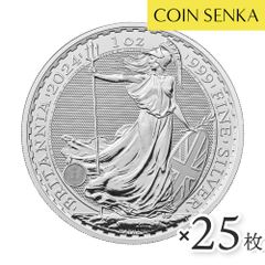 イギリス 2024 チャールズ3世 ブリタニア 2ポンド 1オンス 銀貨 【25枚】 (コインチューブ付き) m3740