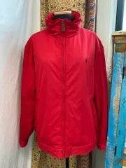 POLO BY RALPH LAUREN レッド ジップアップ ジャケット (MEN L)