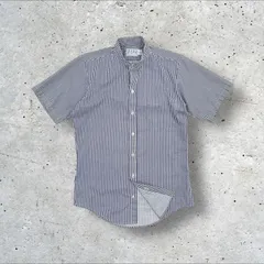 USA製 ヴィンテージ FLIP ORIGINAL AMERICAN CLOTHING ストライプ バンドカラー 半袖 シャツ S