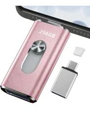 usbメモリ【アプリ不要・アルバムから写真保存】４in1プッシュ型 Phone対応