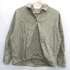  ADAM ET ROPE アダムエロペ 長袖 チュニックシャツ サイズF カーキ系 レディース  【1406180071240】