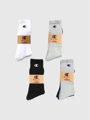 CHAMPION チャンピオン フルレングス ソックス メンズ レディース 3足 3足セット 3P 23-25cm 25-27cm 27-29cm ハーフパイル ワンポイント Cロゴ CMSCY002