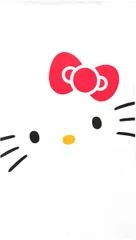 のれん 種類12:ハローキティフェイス(92183)　サンリオキャラクター 幅85×丈150cm シナモン キティ マイメロディ リトルツインスターズ キキ ララ ポムポムプリン ポチャッコ ばつ丸(#18000199)