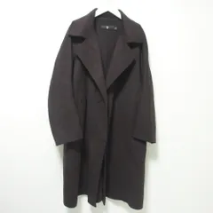美品 ＋J プラスジェイ UNIQLO×JIL SANDER ユニクロ×ジルサンダー カシミヤブレンドラップロングコート リバーコート S ブラウン レディース 古着 中古 USED