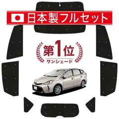 【吸盤＋7個】 プリウスα ZVW 40系 サンシェード カーテン 車中泊 グッズ シームレス ライト フルセット 1台分 PRIUSALPHA 車用カーテン カーフィルム カーシェード サイド セット フロント 日除けのサムネイル