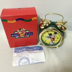 W509　美品　ミッキーマウス　リズムアラーム時計　置き時計　目覚まし　クロック　レトロ　永光