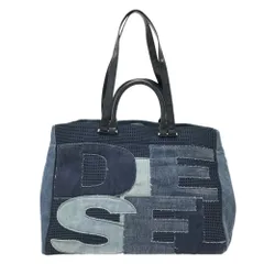DIESEL ディーゼル  2way トートバッグ パッチワーク デニム ネイビー系  レディース [240101363757]