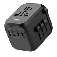 変換プラグ Gresion 海外旅行 マルチ変換プラグ 旅行 便利グッズ トラベル コンセント 出張 旅行充電器 韓国 台湾 アメリカ シンガポール オーストラリア イギリス全世界対応 A O BF Cタイプ 100V-250V/8A USB-A 2ポー