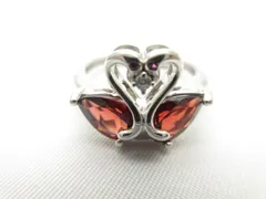 【5A品質】/【アルマンダインガーネットリング】/(フリーサイズ)/《ドロップカット》/《Silver925》/1415w5